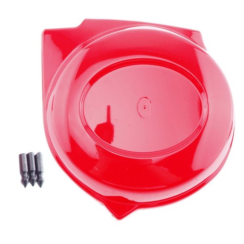Red plastic battery - plastic,