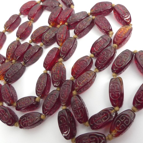 Vintage red amber glass - red,