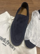 Russel & Bromley Men’s Navy Blue Carmel Soft Suede Loafers UK Size 9
