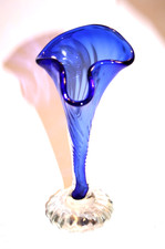 Lovely  elegant blue glass