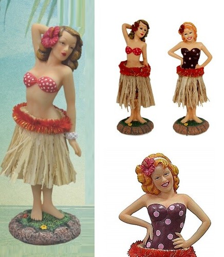 Car dashboard hula girl pin - hula,
