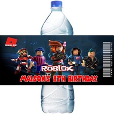 (10) Personalized GAMING Glossy Water Bottle Labels, Party Favors, 2 Sizes