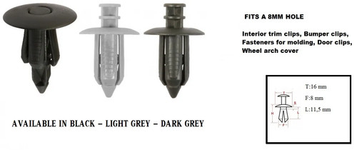 For peugeot trim clip - for, bumper