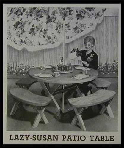 Round picnic table - round,