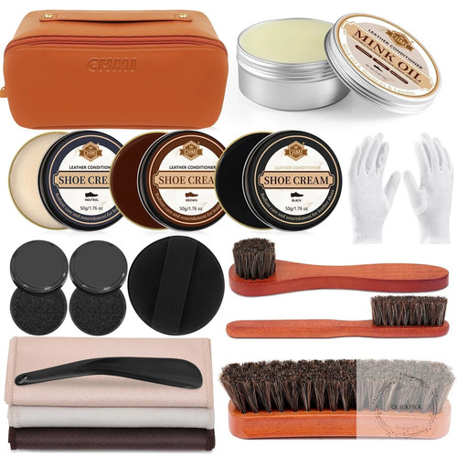 16pcs leather shoe - 16pcs, polish