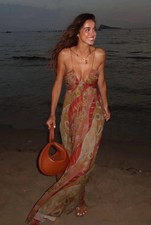 Zara ZW Collection Long Floral Printed Dress 024 Multi Size S  3508/147 New