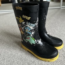 Boys Black Pokémon Wellies