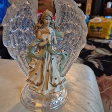 Vintage Bradford Exchange crystal celtic guardian angel 22cm