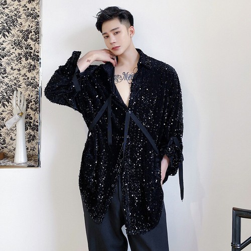 Mens sequin long - long, sleeve