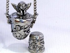 Thimble Case Pendant Pewter