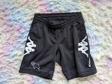 Derby County Kappa Retro Football Shorts Size Kids 8 years/128cm
