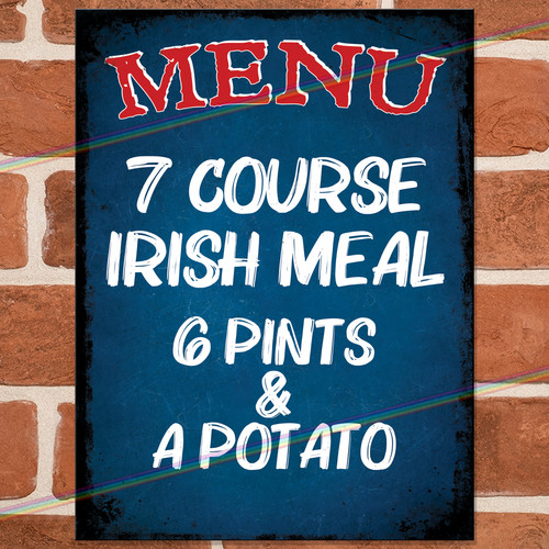 Irish menu funny - funny, metal