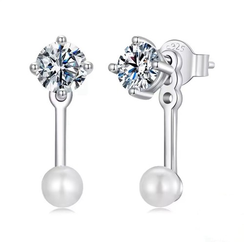 1ct earrings 18k gold - 1ct, pearl