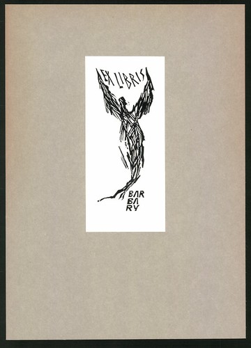 Bookplate barbary figure - barbary,,