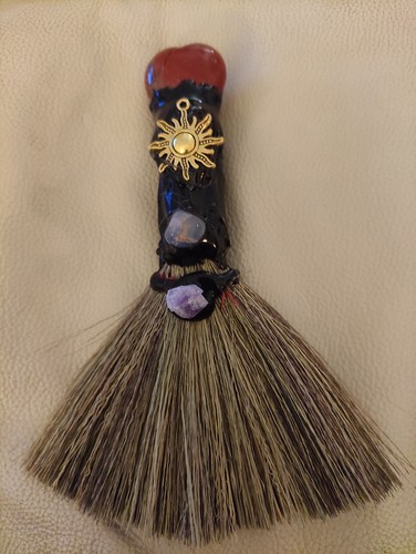Red jasper besom - jasper, broom