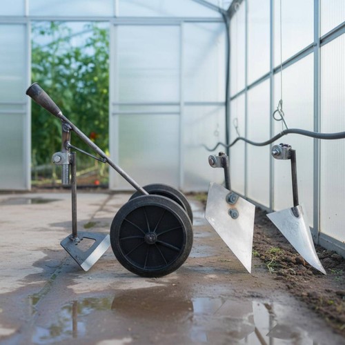 Double wheel hoe 1 - hoe, 3-in-1