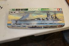 vintage Tamiya model ship kit HMS Rodney 1/700  ww2