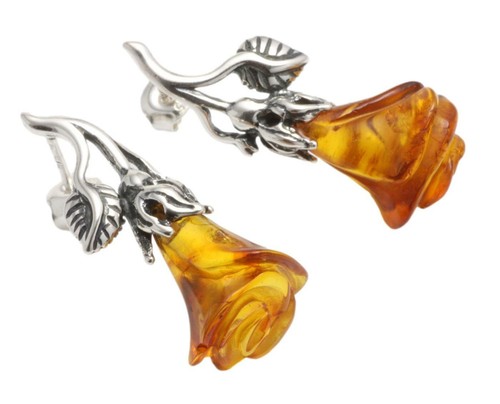 Natural baltic amber - natural, sterling