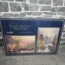 Thomas Kinkade 2x 1000 pc Puzzle Paris City Of Light + San Francisco Sealed