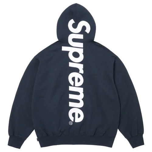 Supreme navy satin applique - satin,