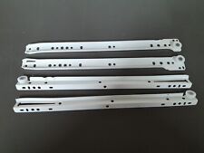 2 SETS METAL DRAW RUNNERS LEFT & RIGHT 350MM  ROEASY POWDER COATED CREAM COLOUR