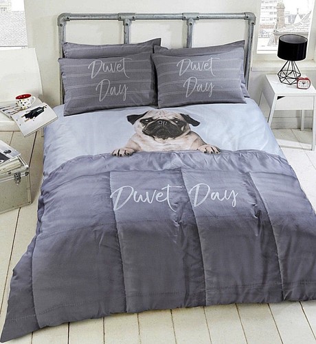 Pug dog duvet cover - dog, 3d