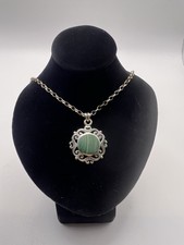 Vintage 925 Silver Malachite