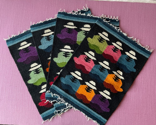 Vintage peruvian hand woven - 4x,