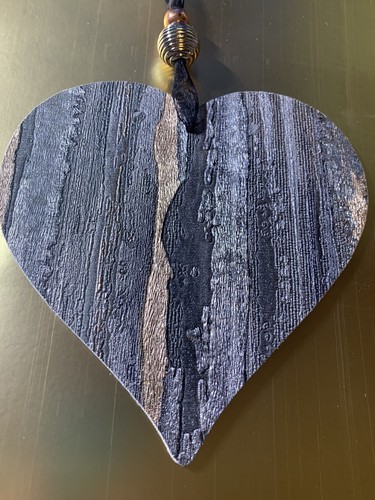 Wooden hanging heart - heart, 15cm