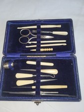 Antique bone sewing - bone,
