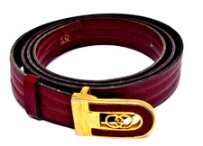 VINTAGE GUCCI ? MENS MAROON LEATHER BELT 100cm Bought 45 yrs. El Corte Ingles .