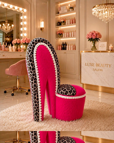 Luxury pink fur - luxury, leopard