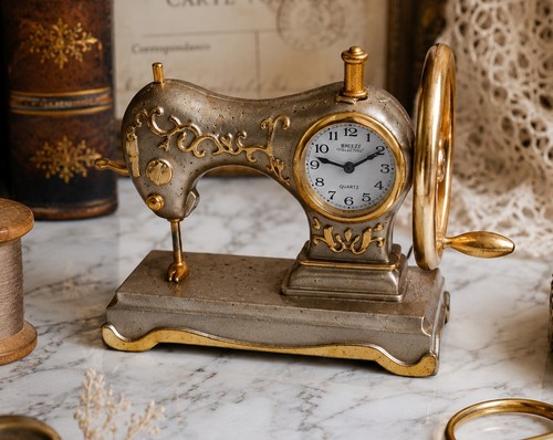 Vintage sewing machine desk - sewing,
