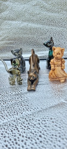 Vintage cat figurines job lot - job,