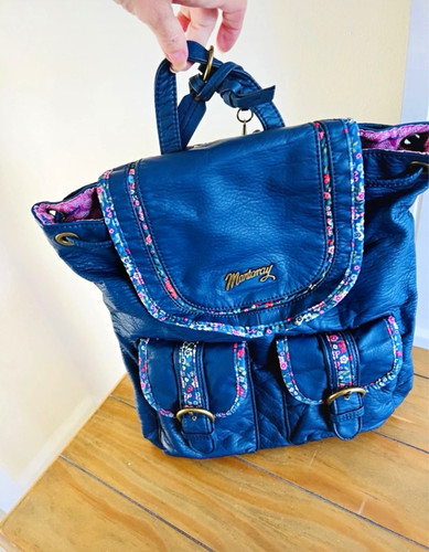 Mantaray blue faux leather - blue,