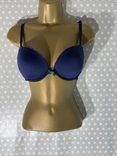 Womens Debenhams Uk 36B Dark Blue Padded Underwired Casual Push Up Bra