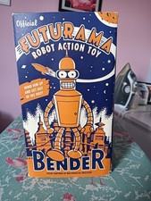 Futurama Bender Tin Wind Up Collectable Figure in Original Box c.2000