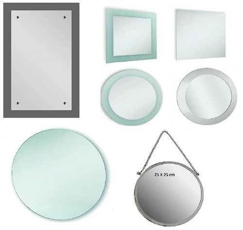Modern round square mirror - &,