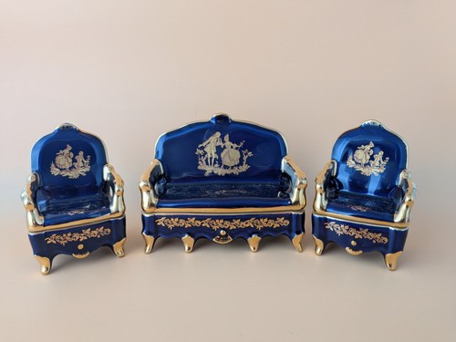 Limoges porcelain cobalt blue - limoges,