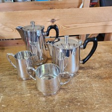 Vintage Sheffield Deco Style EPNS A1 Four Piece Tea Service - See Details