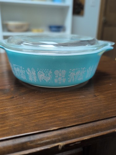 Vtg pyrex 471 aqua casserole - 471,