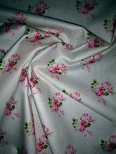 Floral fabric pink roses - fabric,,