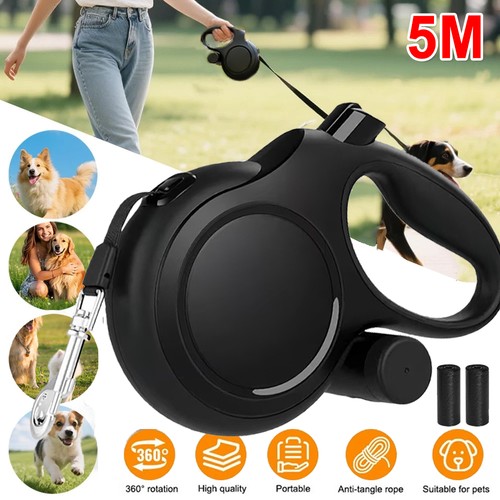 Retractable dog lead - 5m,