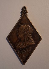 1897 Great Britain Queen Victoria Glasgow Childrens Fete Commemorative Pendant