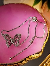 Zirconia Butterfly Bracelet | Silver Plated | Women's Gift For Her Waterproof