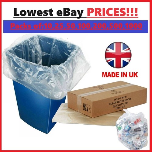 Clear refuse sacks strong - clear,