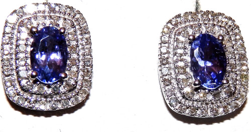 10ct white gold - gold, tanzanite