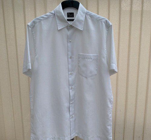 Mens white short sleeve shirt - white,