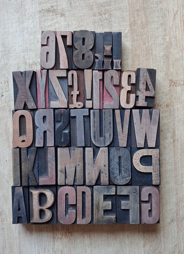 Vintage wooden letterpress - vintage,