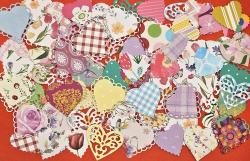 Die cut heart shapes - die, mixed
